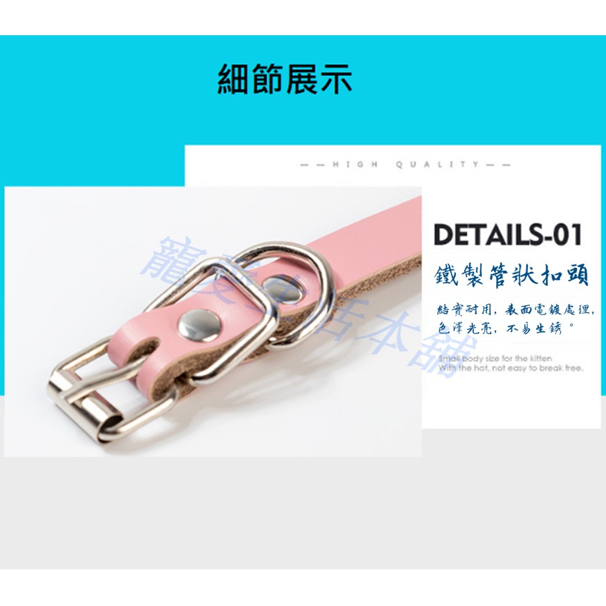 【寵愛生活本舖】寵物真牛皮項圈 狗項圈 貓項圈 有大尺碼！, , large