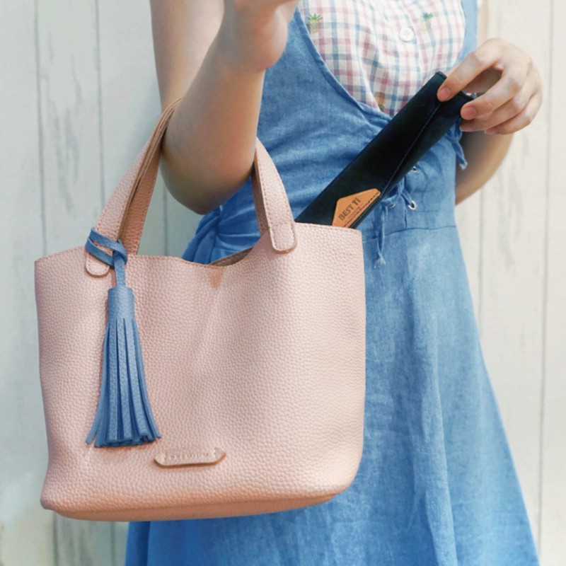 【三角餐具袋 牛皮色】吸管收納袋 餐具袋 水洗牛皮紙製造 磁吸式開合蓋 可裝粗細吸管組, , large