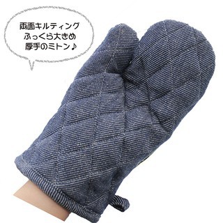 【生活好室】廚房手套 手套 隔熱手套 隔熱器 烤盤手套 加熱手套 隔熱 廚房 烹飪手套 丹寧藍隔熱手套(顏色隨機), , large