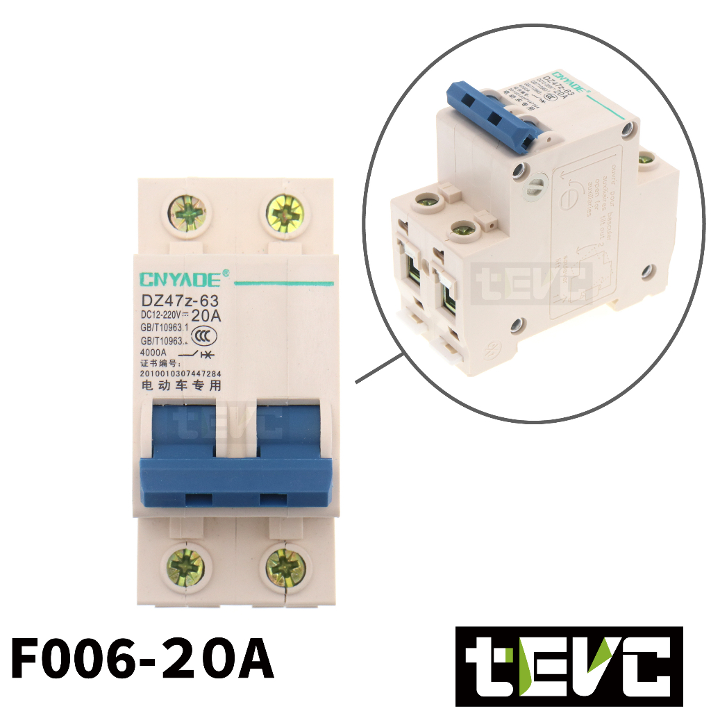 《tevc》F006  DC 無熔絲 2P 直流 空氣開關 25A, , large