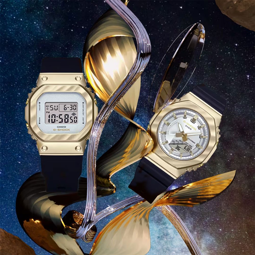 CASIO 卡西歐 G-SHOCK 八角 香檳金系列雙顯手錶 GM-S2100BC-1A, , large