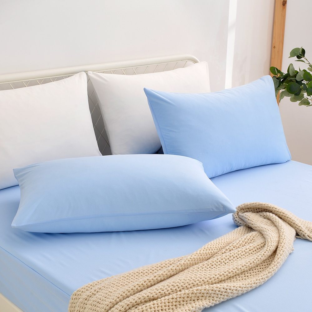 【FOCA】Ice Heart Blue | Professional nursing grade 100% ultra waterproof mattress protector - Double extra large, , large