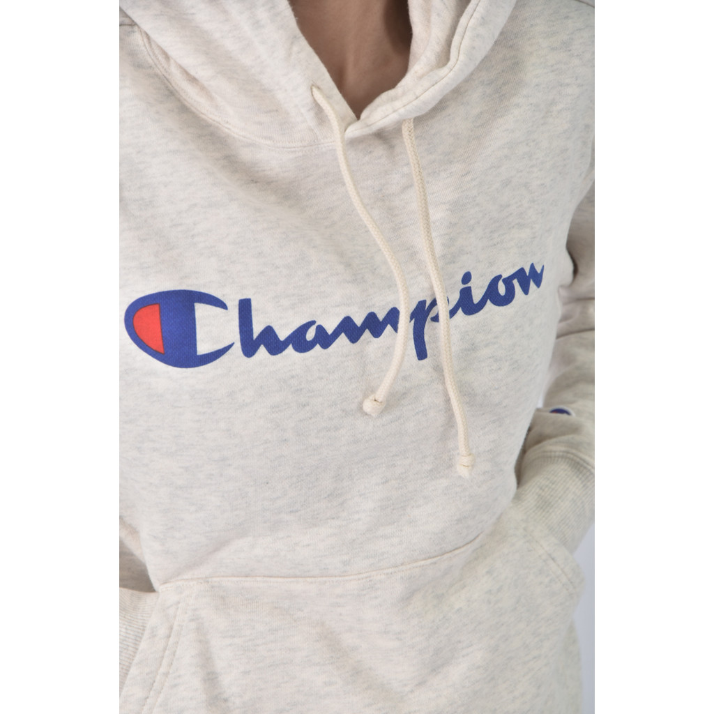 (M) champion棉質純棉連帽白色長袖上衣二手衣, , large