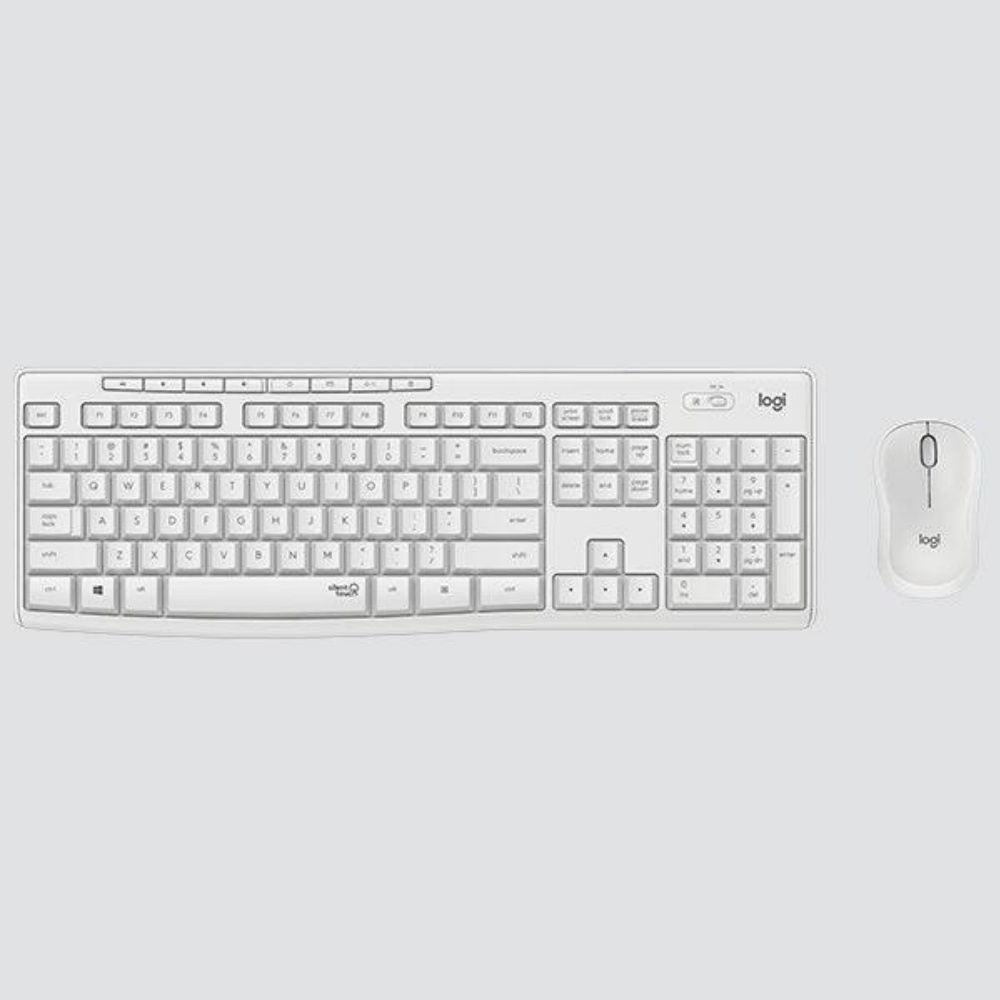 【 Logitech 羅技 】MK295 珍珠白 無線 鍵盤滑鼠組 舒適打字, , large