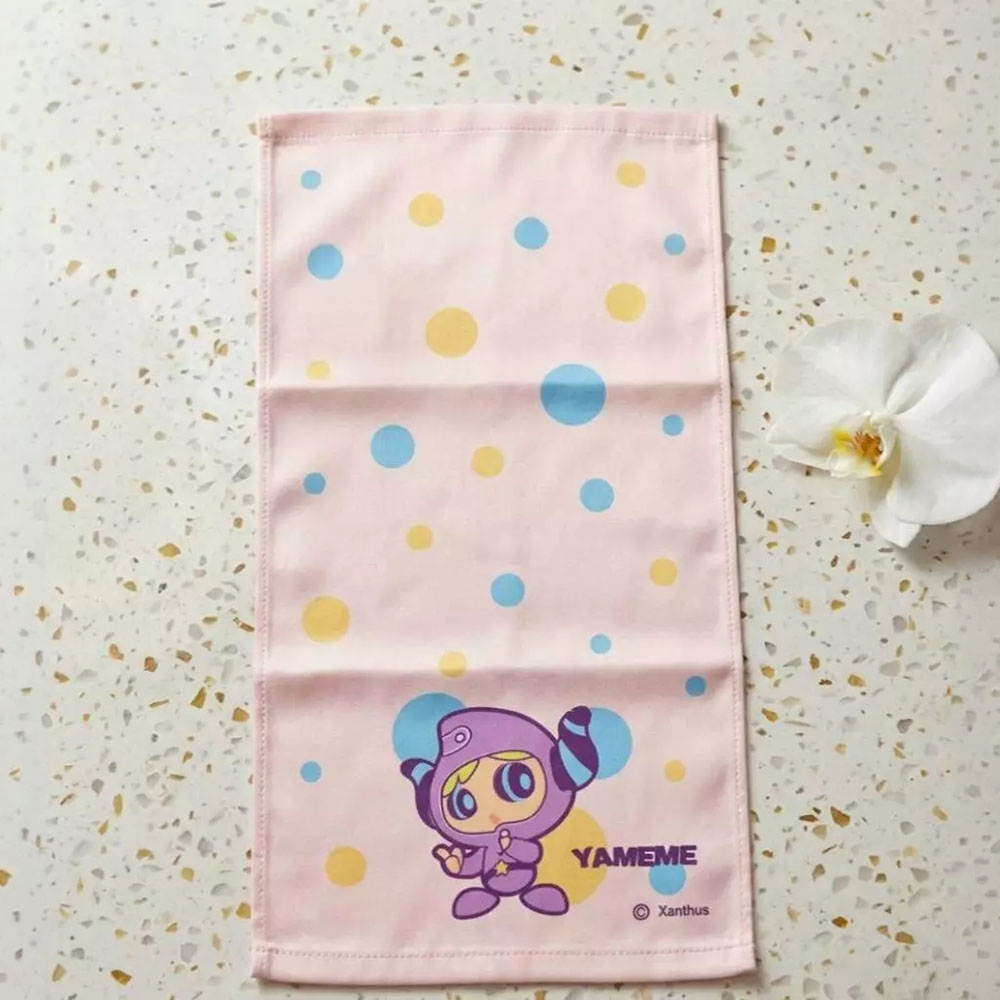 Kaimei Cotton | MIT  Cute Dual-Texture (Half-Gauze, Half-Cotton) Yameme Children&rsquo;s Towel, , large