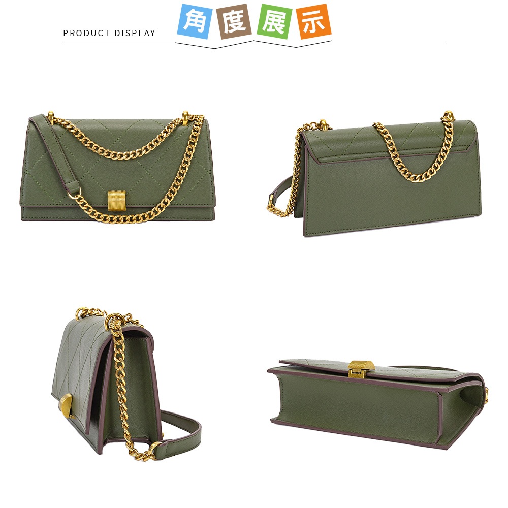 SPRING-菱格鍊條包 刺繡鍊條小斜背包 菱格晚宴包 -多色 菱格鍊條肩背包, , large