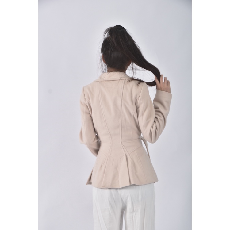 (S) 【安于晴Charlene私服】reiss質感羊毛杏色外套二手衣, , large