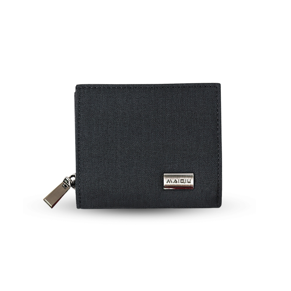 【MQ】Yamagata 細人字紋 拉鍊短夾 學生錢包 錢夾 中夾, , large