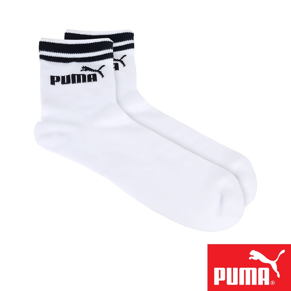 PUMA 經典雙條紋運動中筒襪1雙裝BLACKPINK ROS&Eacute; 網美襪 男襪 女襪 襪子 運動襪 小腿襪 簡約 高彈, , large