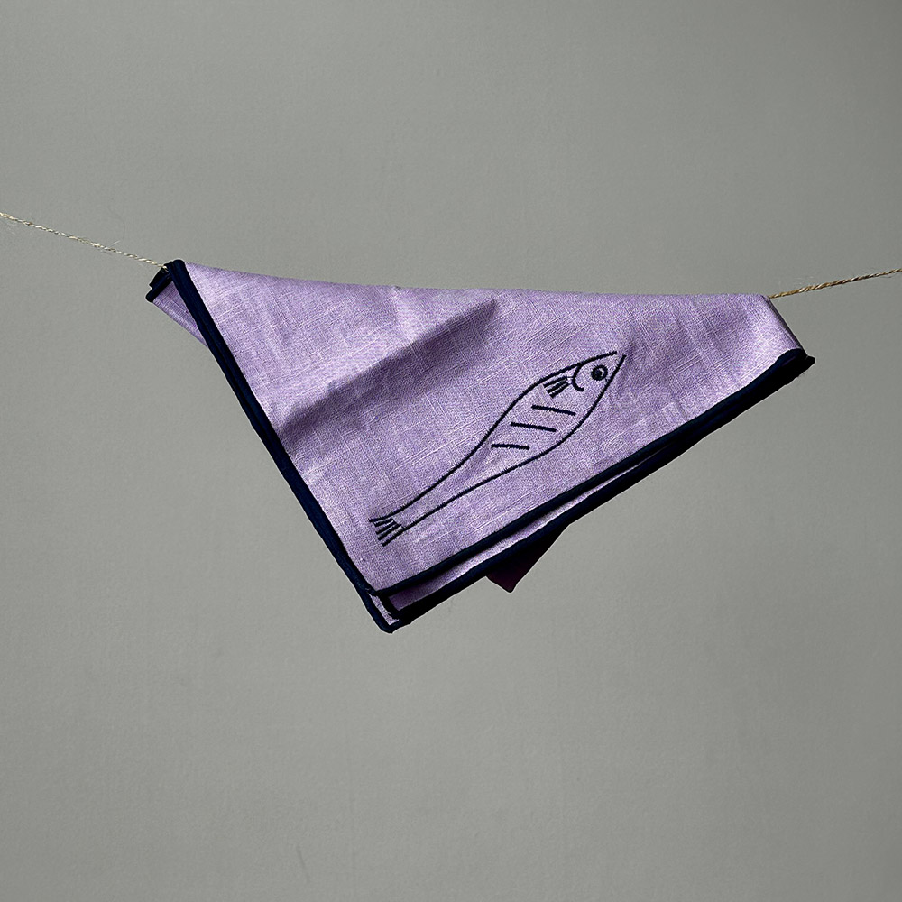Embroidered Napkins-Fish, , large