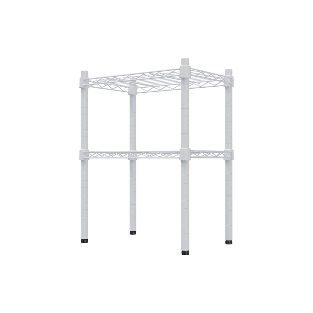 【Y HOUSE】45x30x60cm Lightweight Two-layer Iron Frame Iron Rack - Painted White, , large