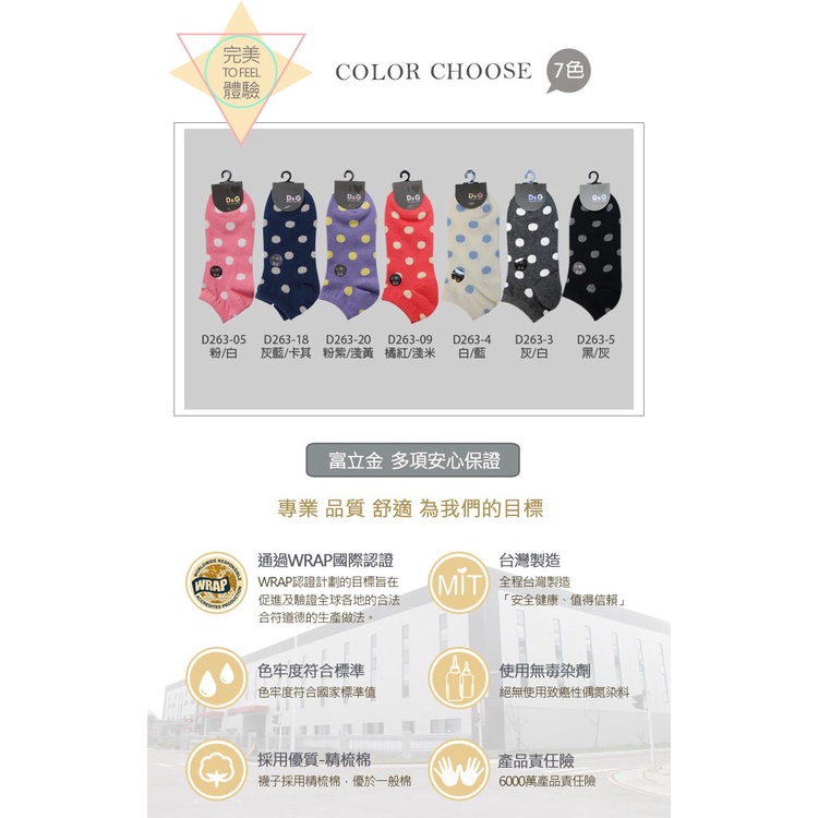 【D&G】圓點隱形襪-D263 女襪 襪子 短襪, , large