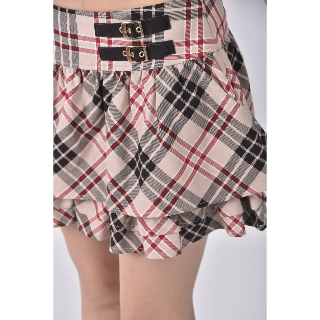 (M) knights bridge格紋杏色短裙二手衣, , large