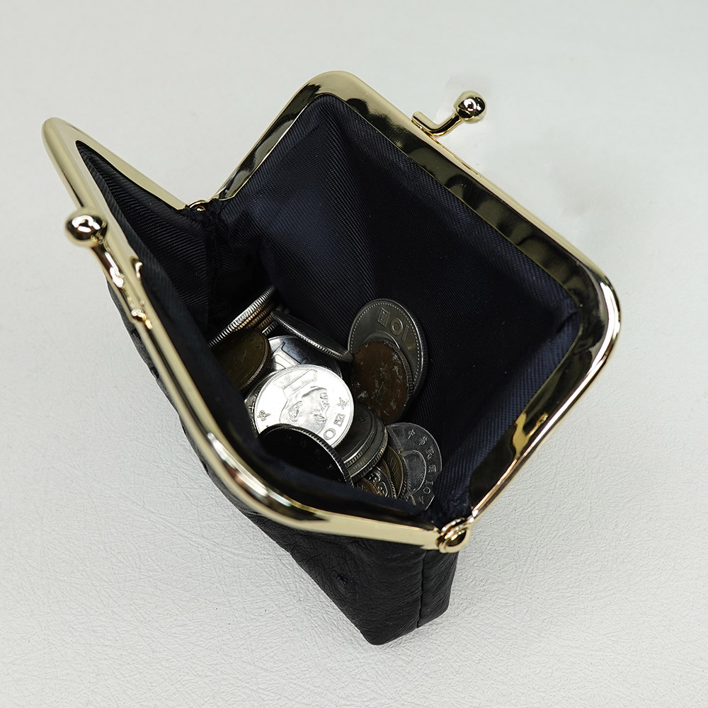 【M2nd】Ostrich kiss lock clutch, , large