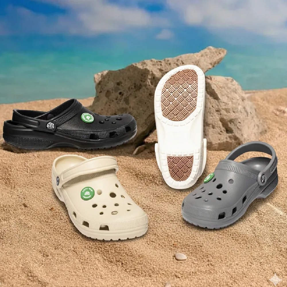 (eShoes) Banjia Home - Taqu Outdoor Non-Slip Slippers, Anti-Slip Slippers for the Elderly, Gardener's Shoes, Crocs, Plain White, 25CM, , large