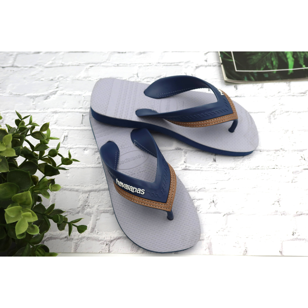 『保證低價』[巴拉娜巴西人字拖專賣店]中壢實體店面 Havaianas 哈瓦仕 夾腳拖/人字拖鞋 HYBRID CITY 沙灘 海灘 男款 白底藍, , large