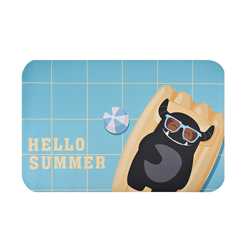 【怪獸】monster 軟式珪藻土吸水彩印地墊 (58x38cm) -夏日時光