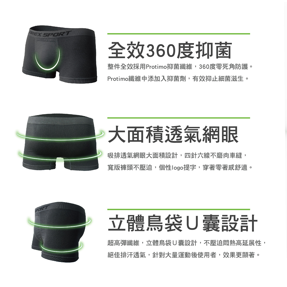 【AREXSPORT】AS-3465抑菌男內褲 內褲男 男四角褲 男三角 運動內褲 無痕男內褲 大碼男內褲 男生內褲 男平口 台灣製, , large