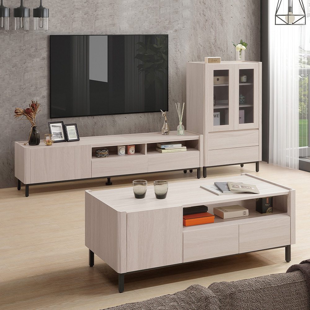 【唯熙傢俱】馬修斯橡木白4尺大茶几, , large