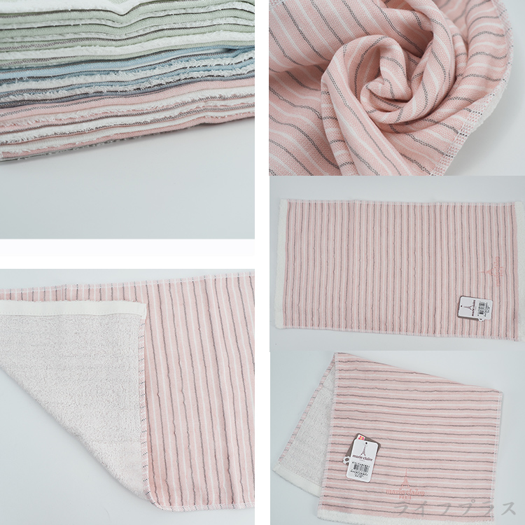 美麗佳人橫條色織精鏽童巾-M7701-KT-6條, , large