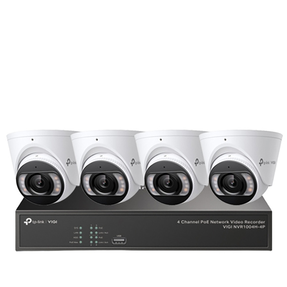 TP-LINK 昌運監視器組合 VIGI NVR1004H-4P 4路主機+VIGI C485/C385*4, , large