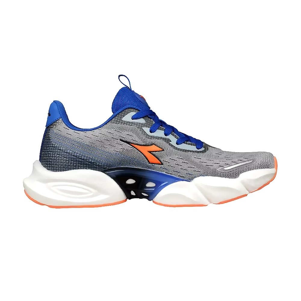 DIADORA迪亞多那 專業避震慢跑鞋 男運動鞋 男鞋 寬楦 輕量 透氣 Q彈 耐用 吸震 回彈 足弓支撐 灰藍 白藍, , large