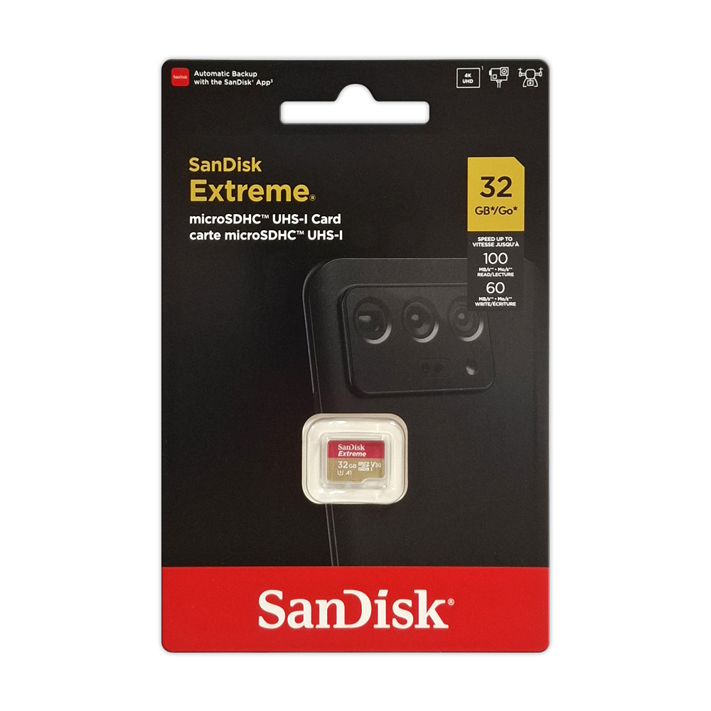 【SanDisk】 Extreme 32G A1 V30 UHS-I U3 microSDHC 記憶卡, , large