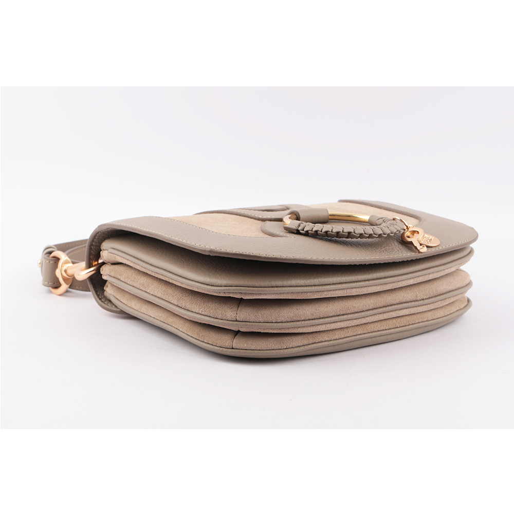 SEE BY CHLOE HANA bag 小型麂皮皮革斜背包/灰色, , large
