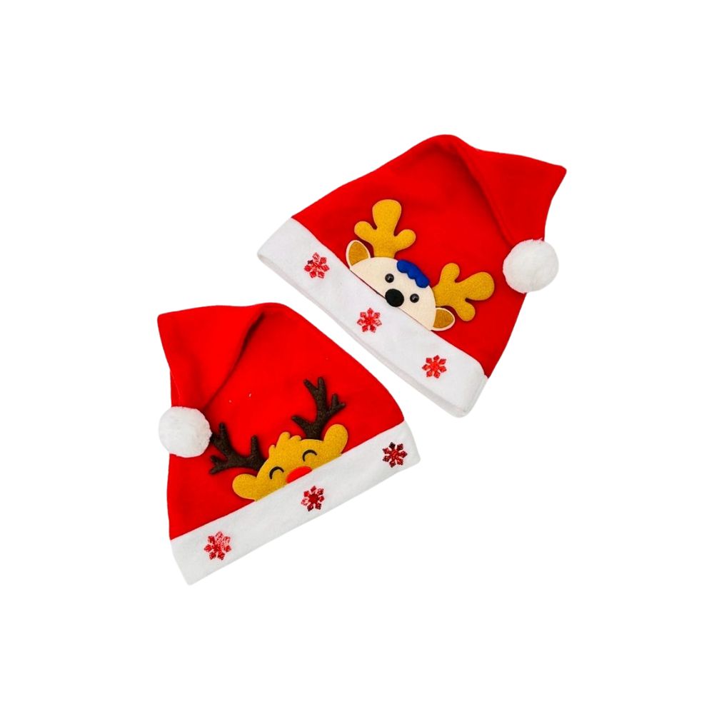 麋鹿貼片聖誕帽-混款, , large