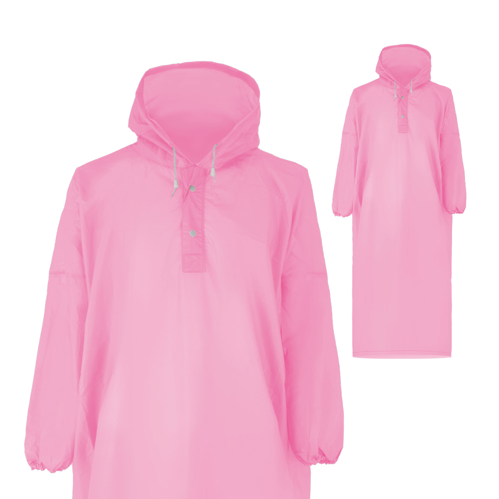 [Twin Dragon] Ultra-Light Reflective Safety Raincoat Set EV4395 – Coral Pink, , large
