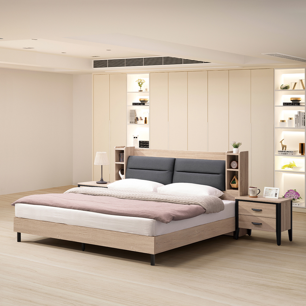 【唯熙傢俱】威尼斯橡木色床頭櫃, , large