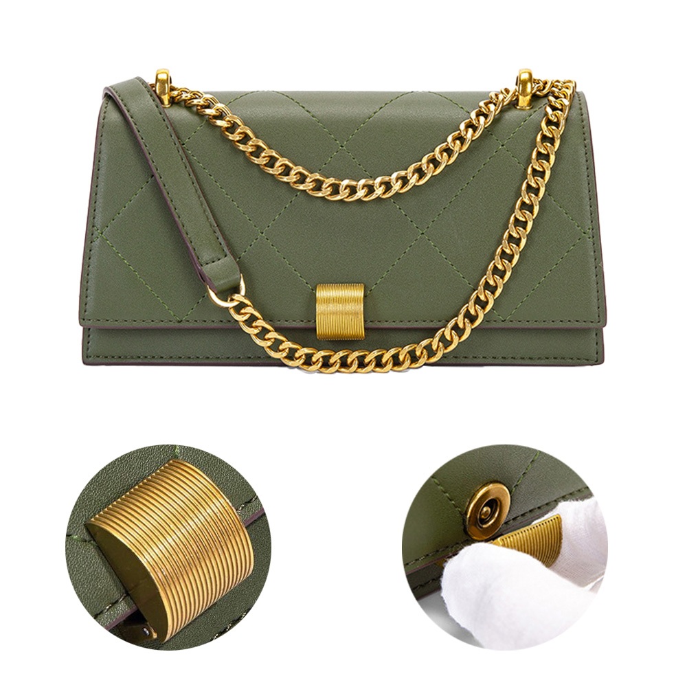 SPRING-菱格鍊條包 刺繡鍊條小斜背包 菱格晚宴包 -多色 菱格鍊條肩背包, , large