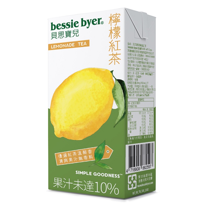 Bessie Byer Lemonade Tea tetra 330ml, , large