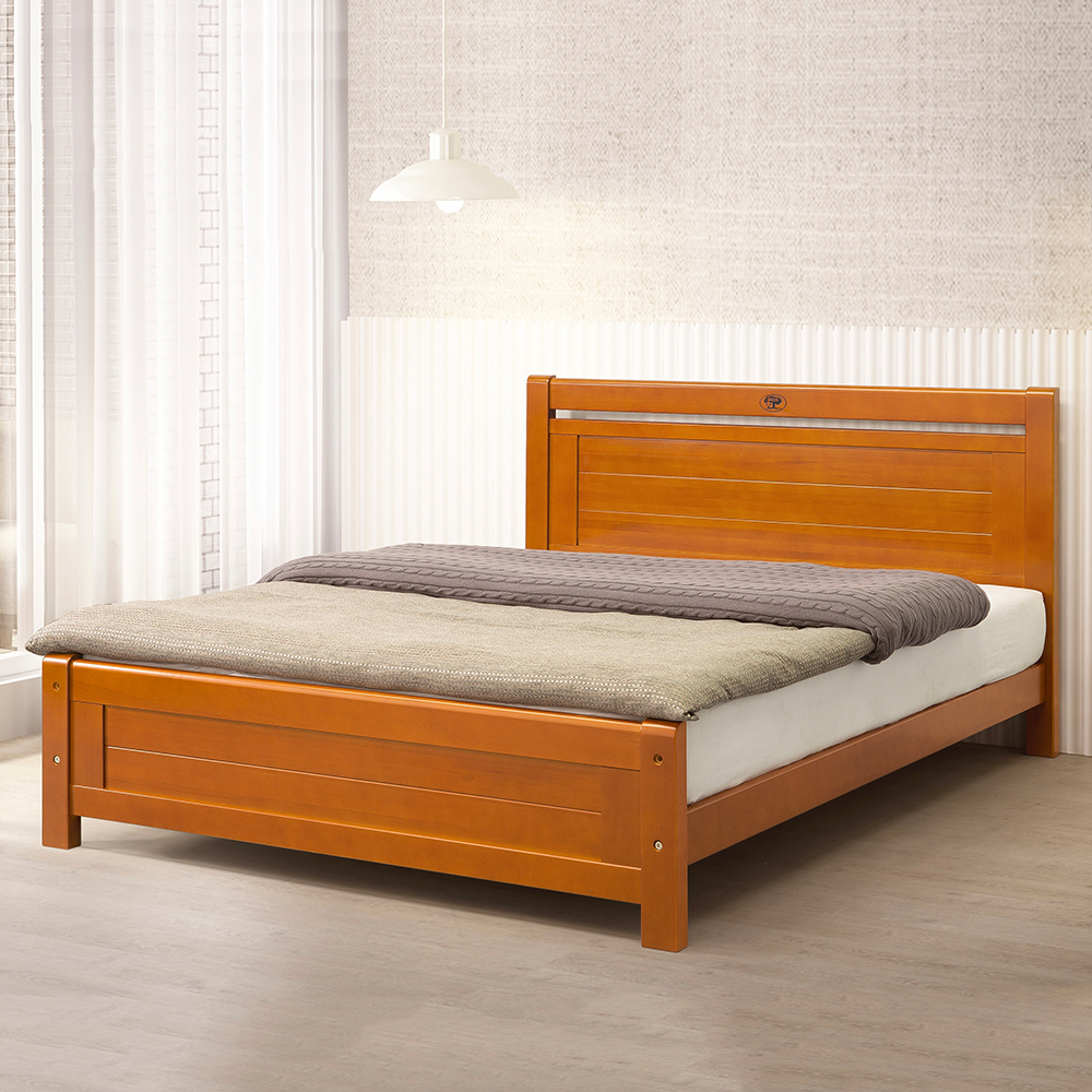 【唯熙傢俱】諾依柚木色5尺雙人床, , large