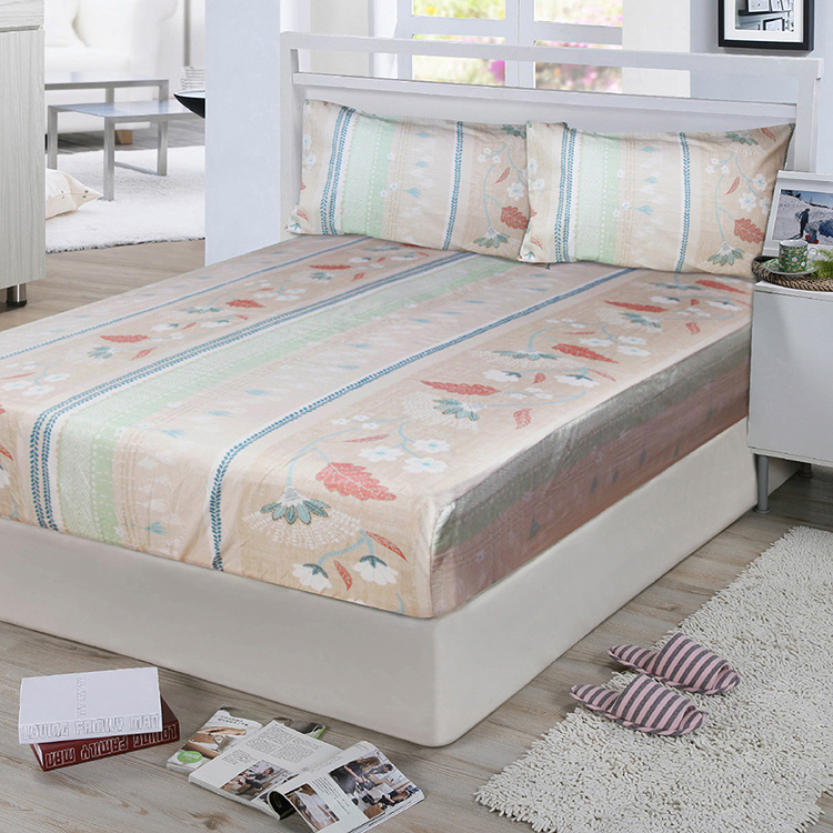 【多利寶寢具】FITNESS 精梳棉雙人特大床包枕套三件組-安東尼爾-橘, , large