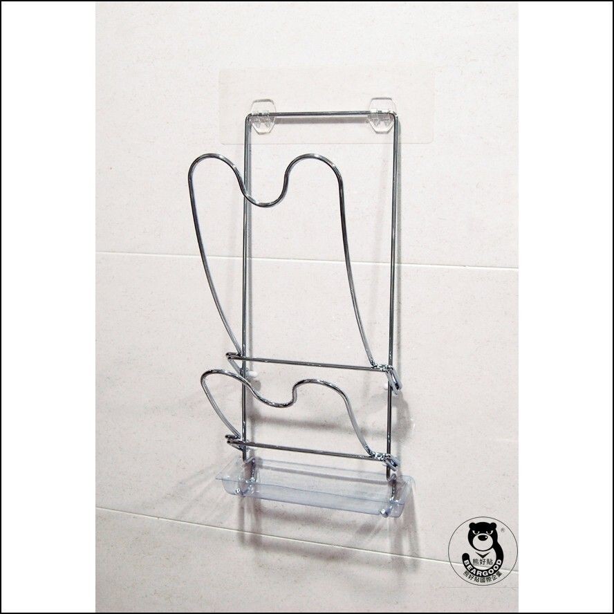 [Beargood sticker] Pot Lid Holder (Chrome-Plated Steel, Adhesive), , large