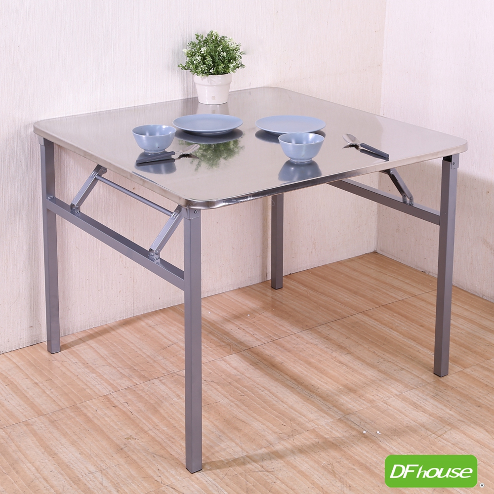《DFhouse》伯格-不鏽鋼折合正方桌 摺疊桌 餐桌, , large