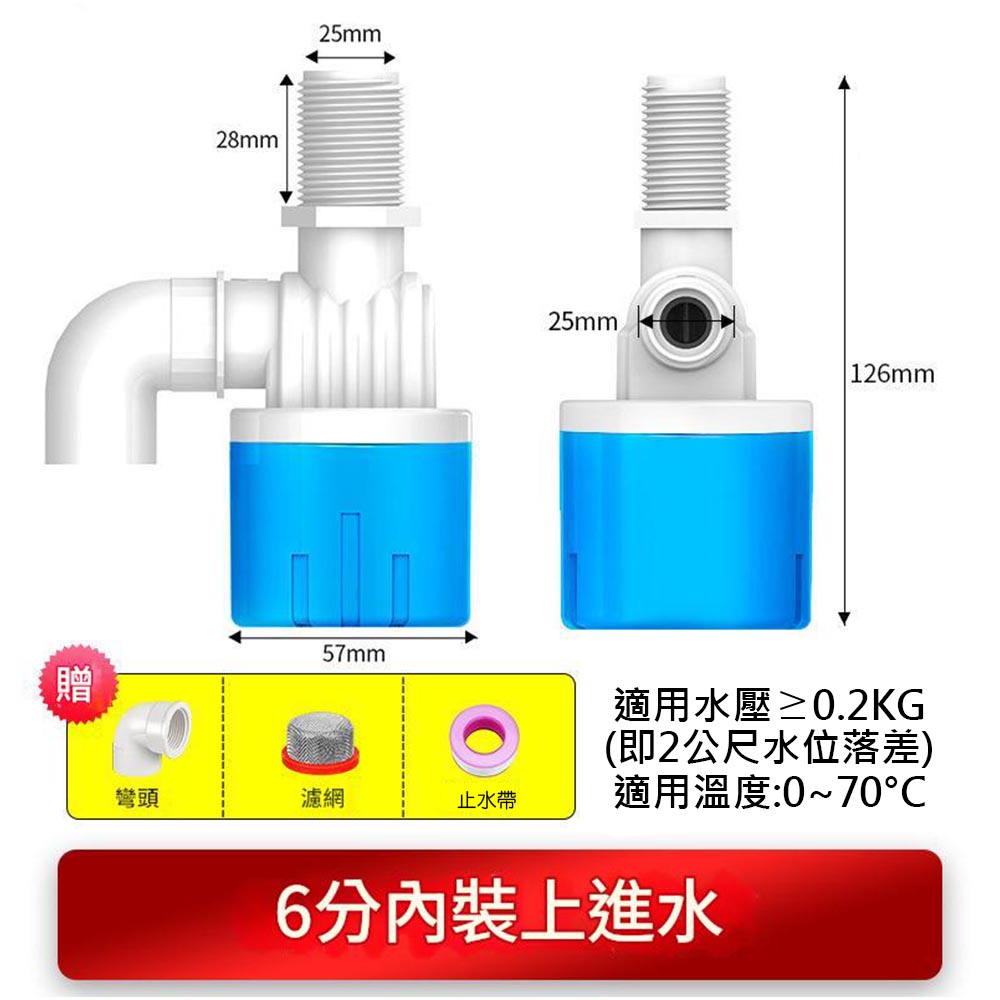 水位浮球6分上進水, , large
