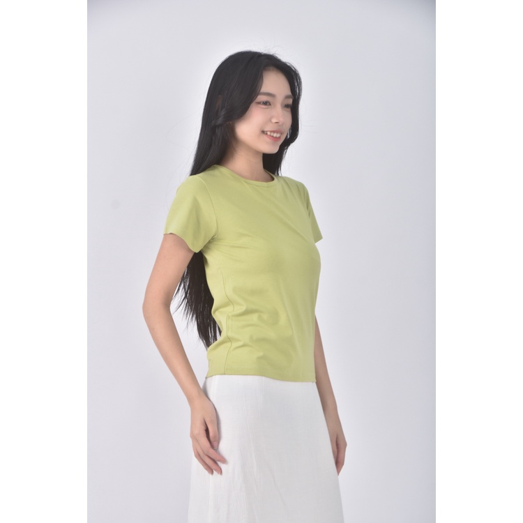 (S) approach韓牌質感草綠色短袖上衣二手衣, , large