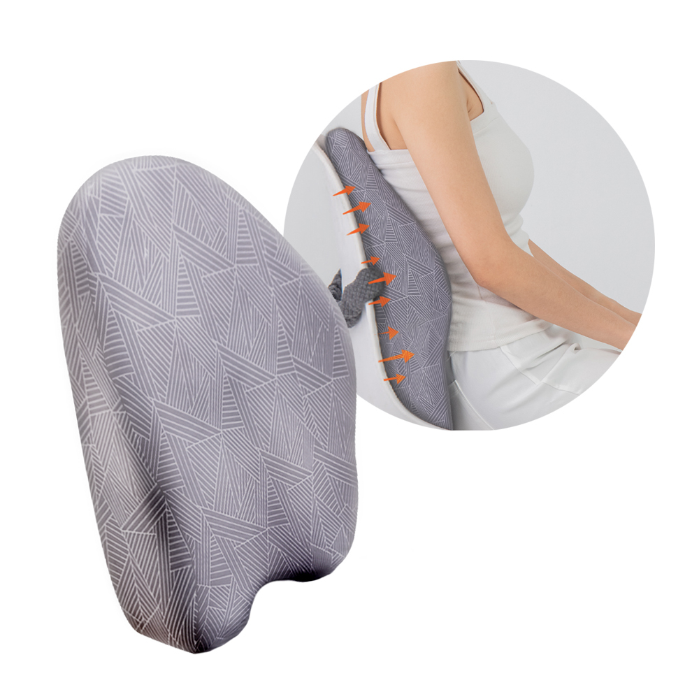 【日本旭川】AIRFit氧活力進階版人體工學護脊 椅子 靠墊 透氣 坐靠墊 辦公 護背墊 電腦椅護腰 電腦椅 -星空灰