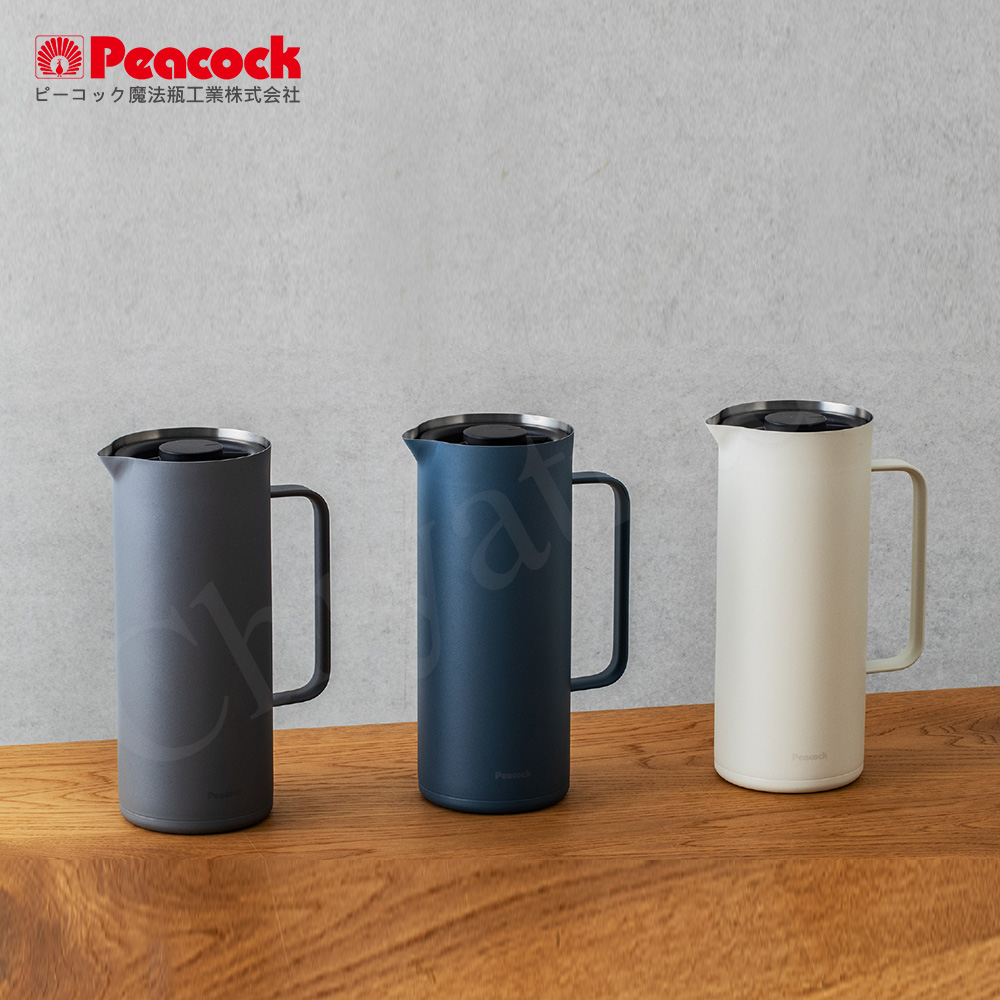 【日本孔雀Peacock】日本限定 Living Pot 時尚保溫壺 不鏽鋼水壺 桌上壺 1.0L-任選, , large