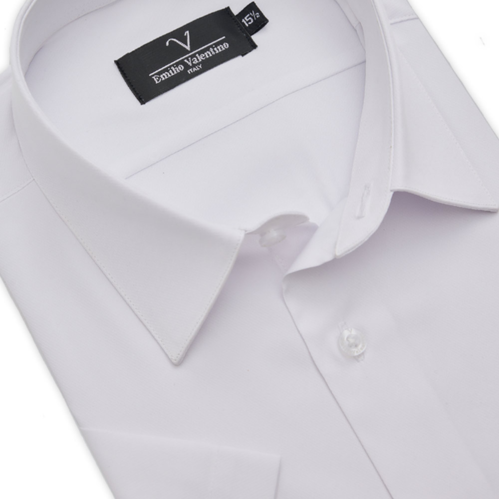 范倫提諾涼感吸排短袖襯衫3010白, , large