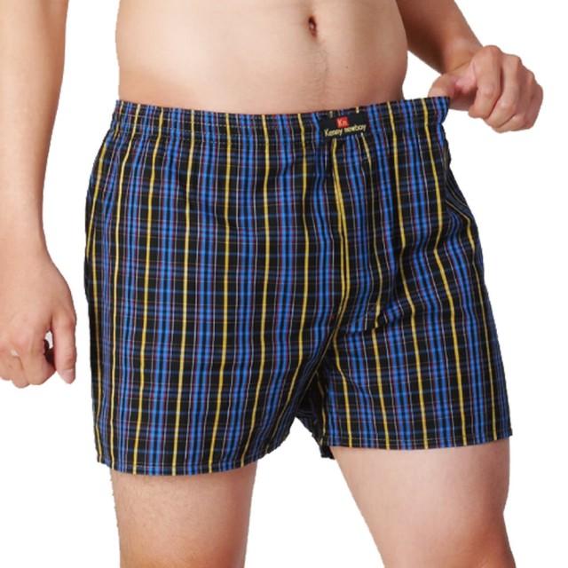 【KN】精梳純棉彩格平口褲KN644, , large