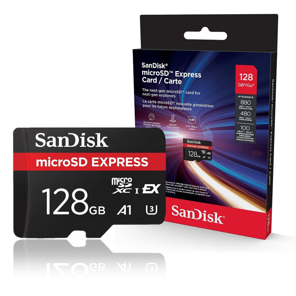 【SanDisk】 EXPRESS 128G UHS-I U3 A1 microSDXC 記憶卡, , large