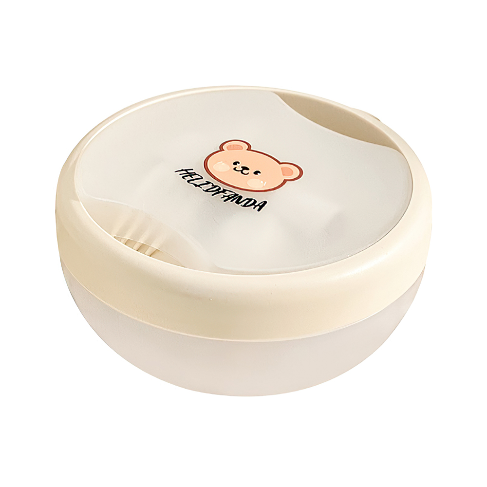 【上手家居】小熊水果盒 小熊附叉匙(餐盒/沙拉盒/零食盒/野餐盒/早餐盒), , large