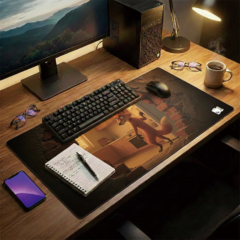 【Monster】 3D Scene Desk Mat (60x34cm) &ndash; Sly Fox, , large