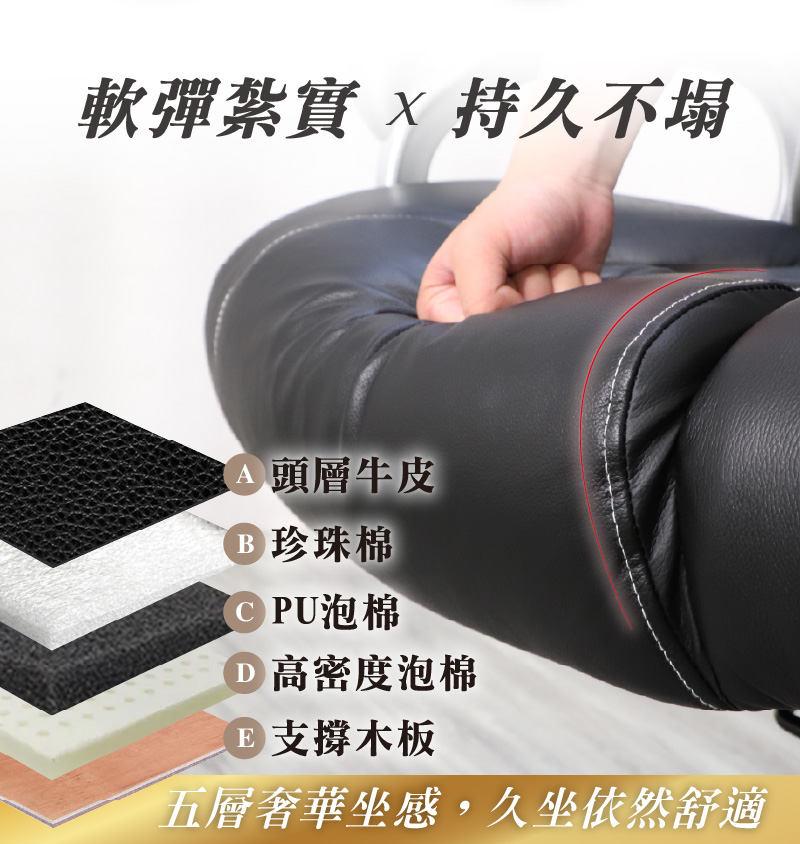 (LOGIS) 尊榮老闆真皮椅 電腦椅 皮革椅 辦公椅 【2681】, , large