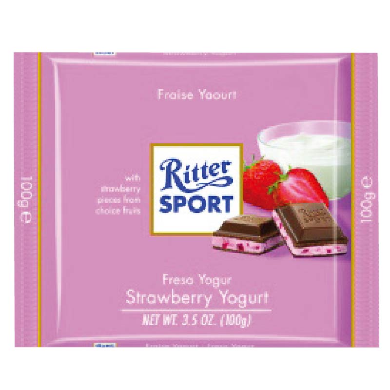 Ritter Sport Chocolate-Strawberry Yogurt, , large