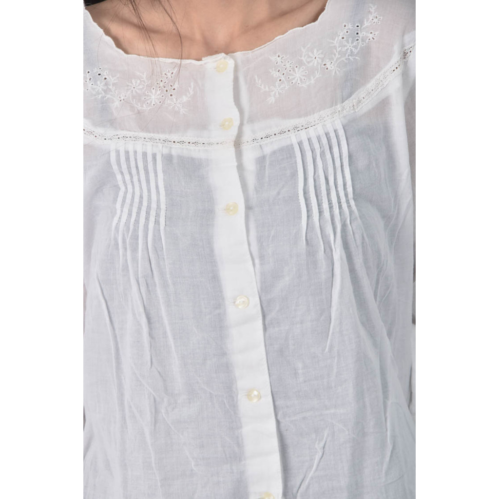 (M) selectione純棉白色長袖上衣二手衣, , large