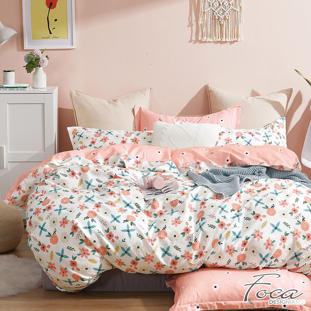 【FOCA買一送一+三防枕x2】100%精梳純棉舖棉兩用被床包組(單/雙/加/特), , large